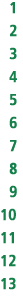  1 2 3 4 5 6 7 8 9 10 11 12 13