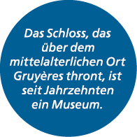 Das Schloss, das ber dem mittelalterlichen Ort Gruy res thront, ist seit Jahrzehnten ein Museum.